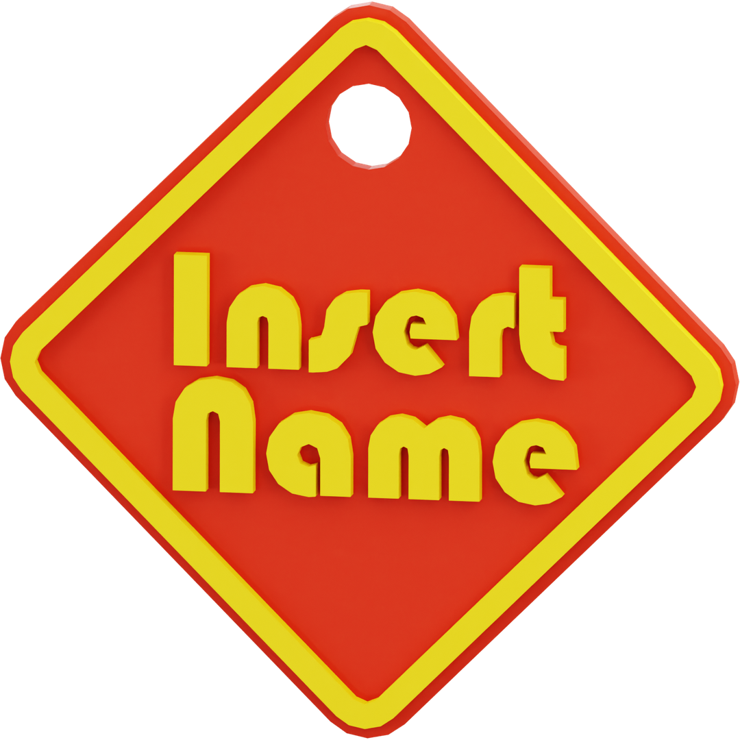 Square Name Tag