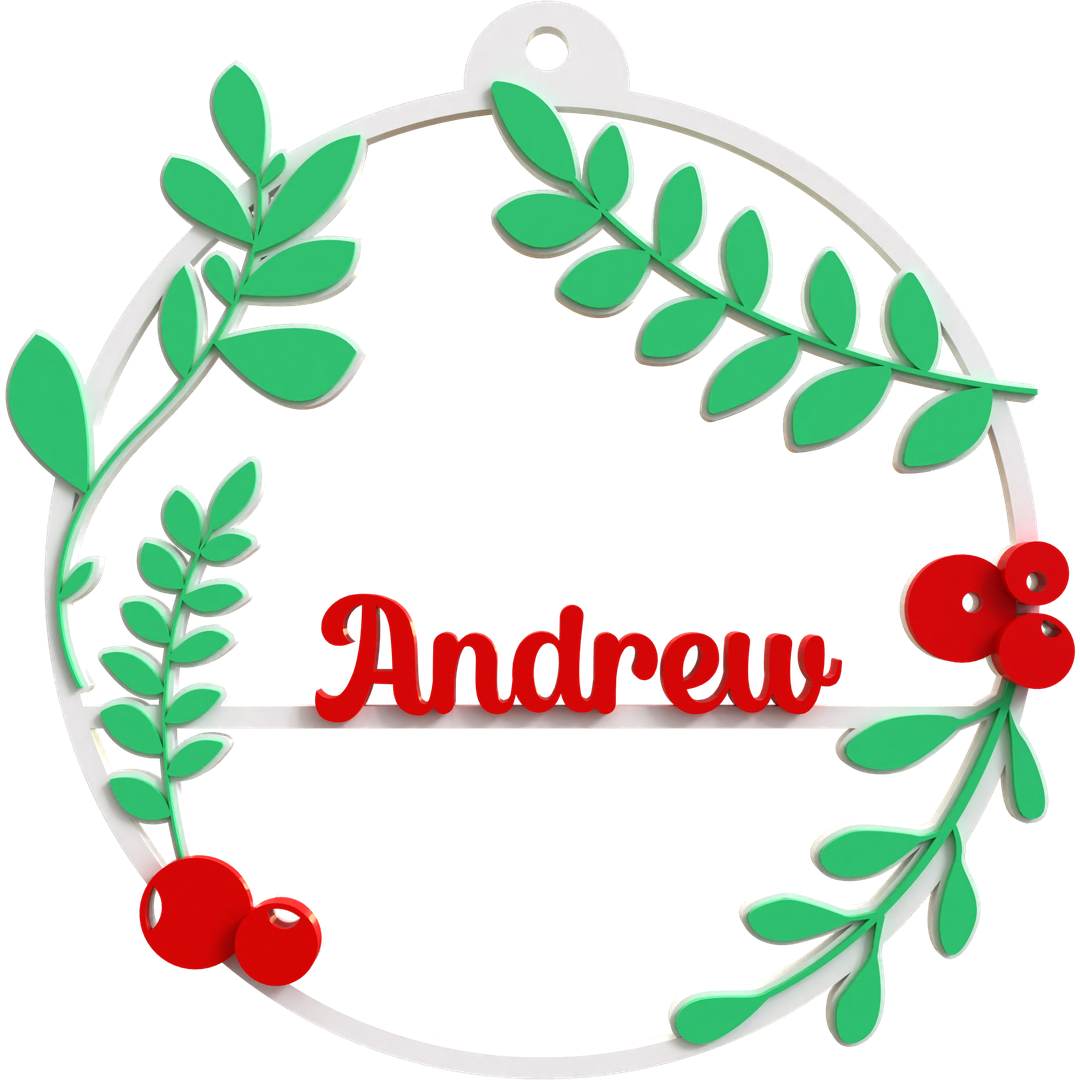 2D Wreath Ornament