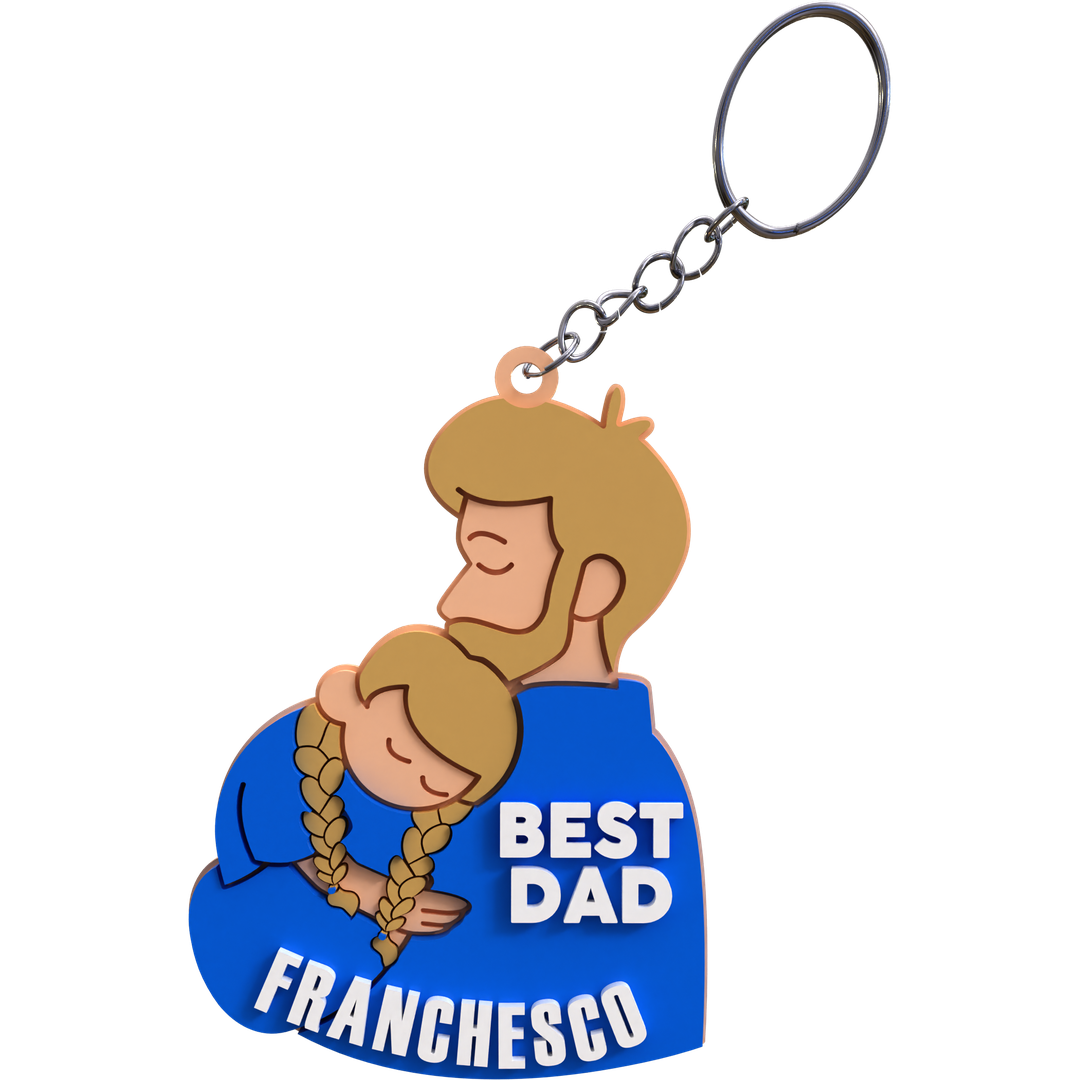 Dad & Daughter Keychain