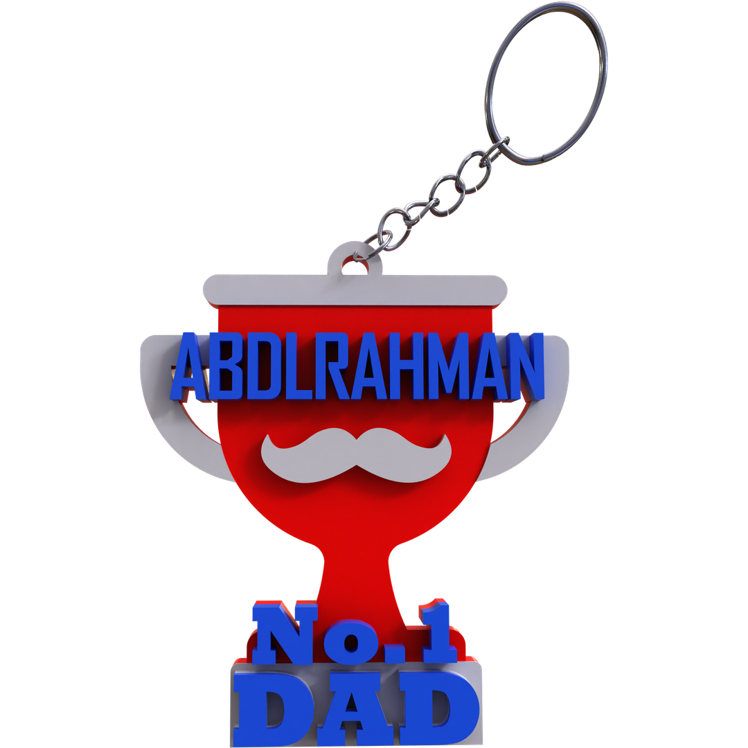 No.1 Dad Cup Keychain