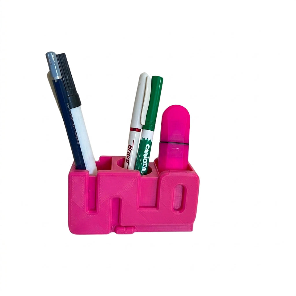 Arabic 3D Desk Name Tag Pen Holder