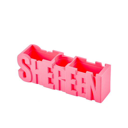 3D Desk Name Tag Pen Holder