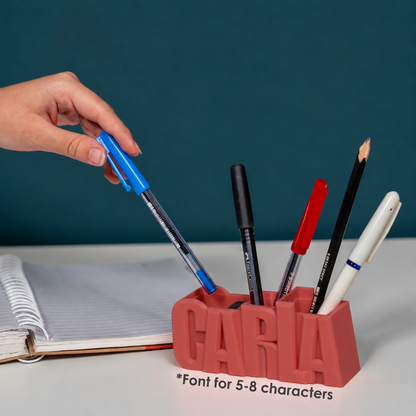 3D Desk Name Tag Pen Holder