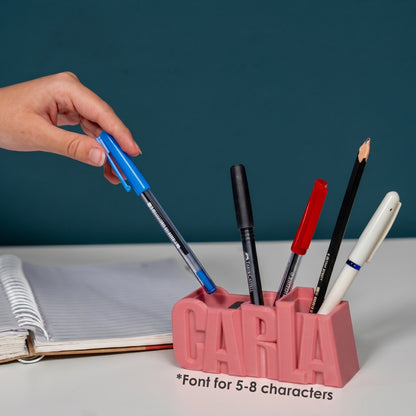 3D Desk Name Tag Pen Holder