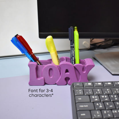 3D Desk Name Tag Pen Holder