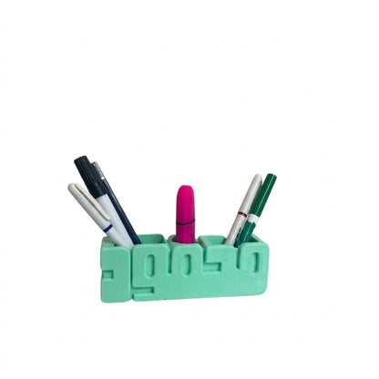 Arabic 3D Desk Name Tag Pen Holder