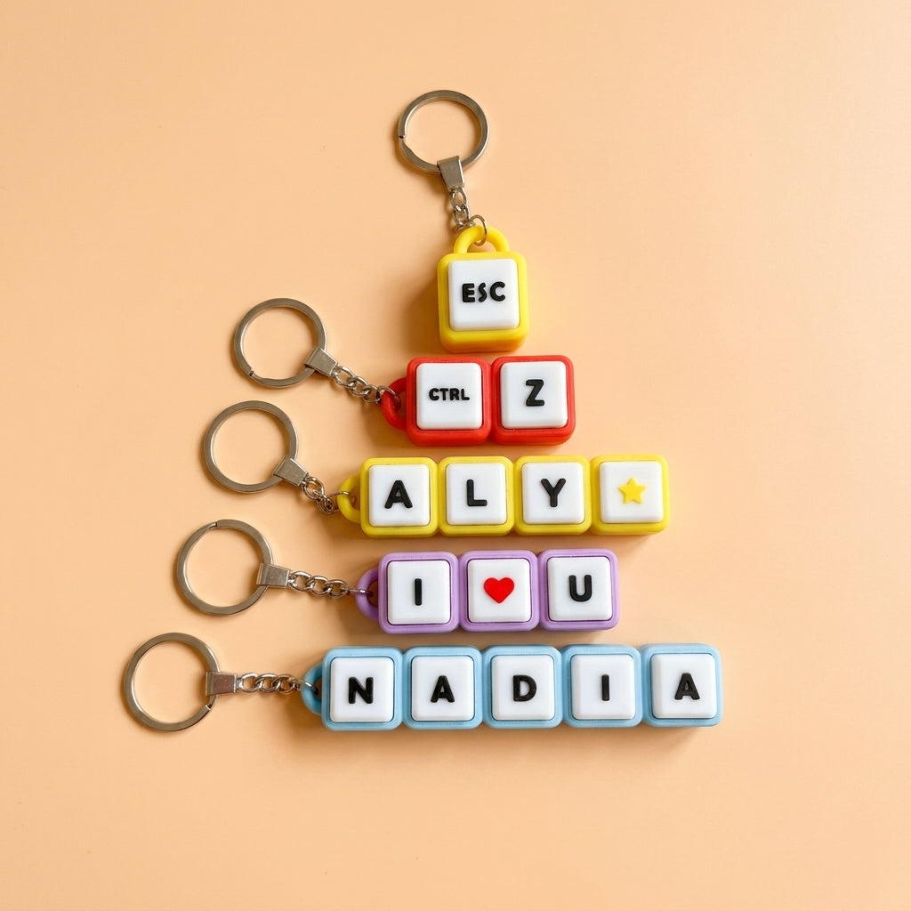 Keyboard Clicker Fidget Keychain