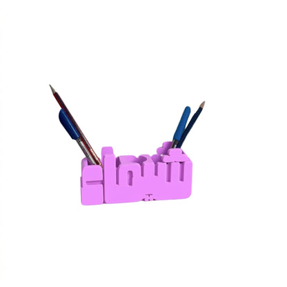 Arabic 3D Desk Name Tag Pen Holder