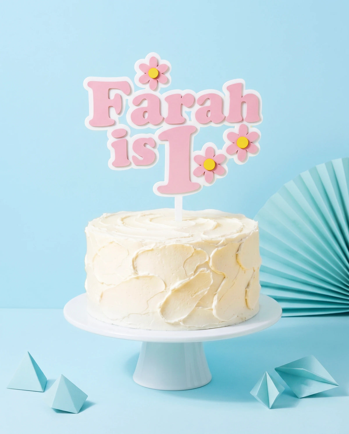 تغريسة كيك بتصميم زهور