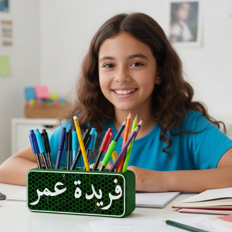 حامل أقلام على شكل خلية نحل