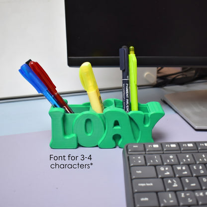 3D Desk Name Tag Pen Holder