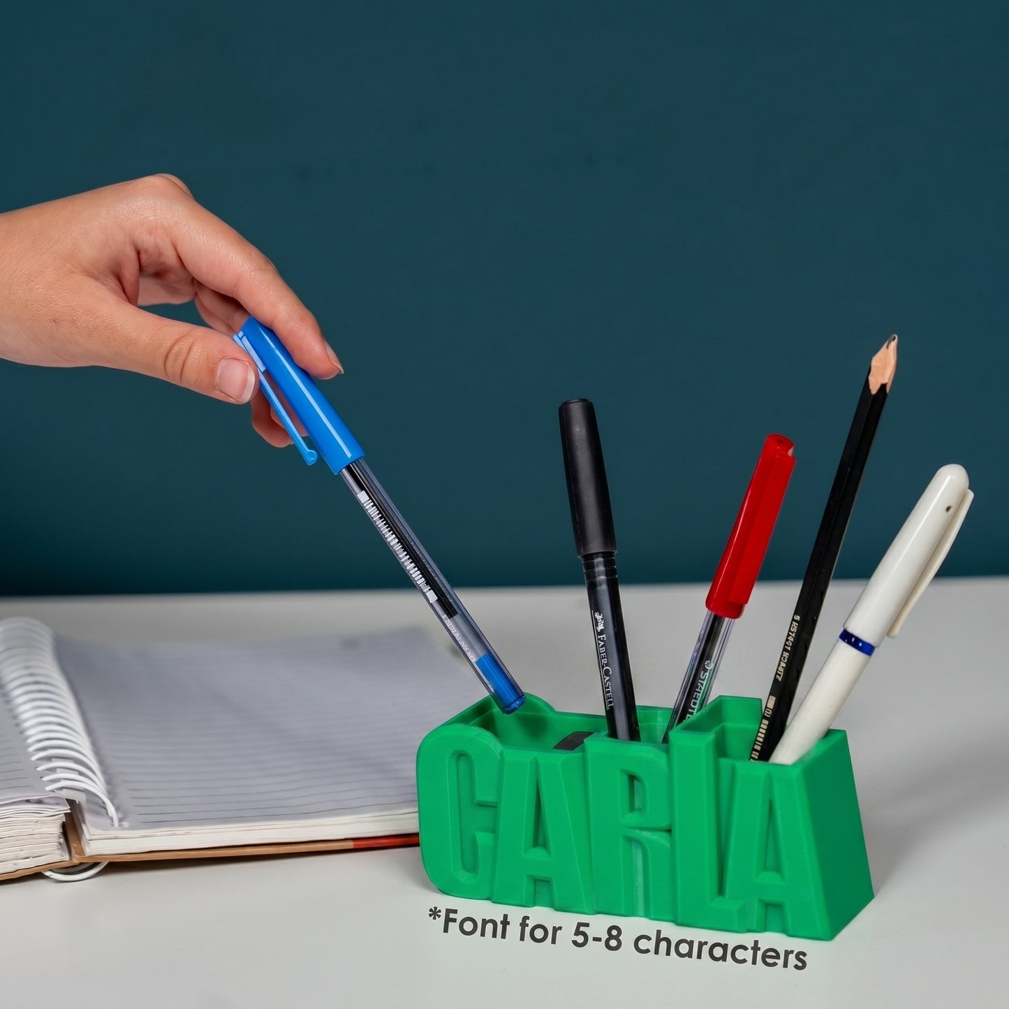 3D Desk Name Tag Pen Holder