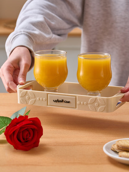 صينية بتصميم أزهار