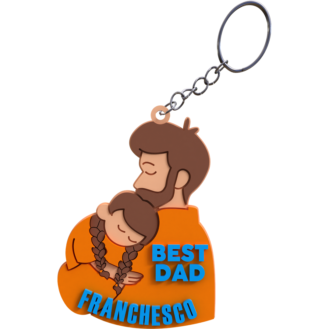 Dad & Daughter Keychain