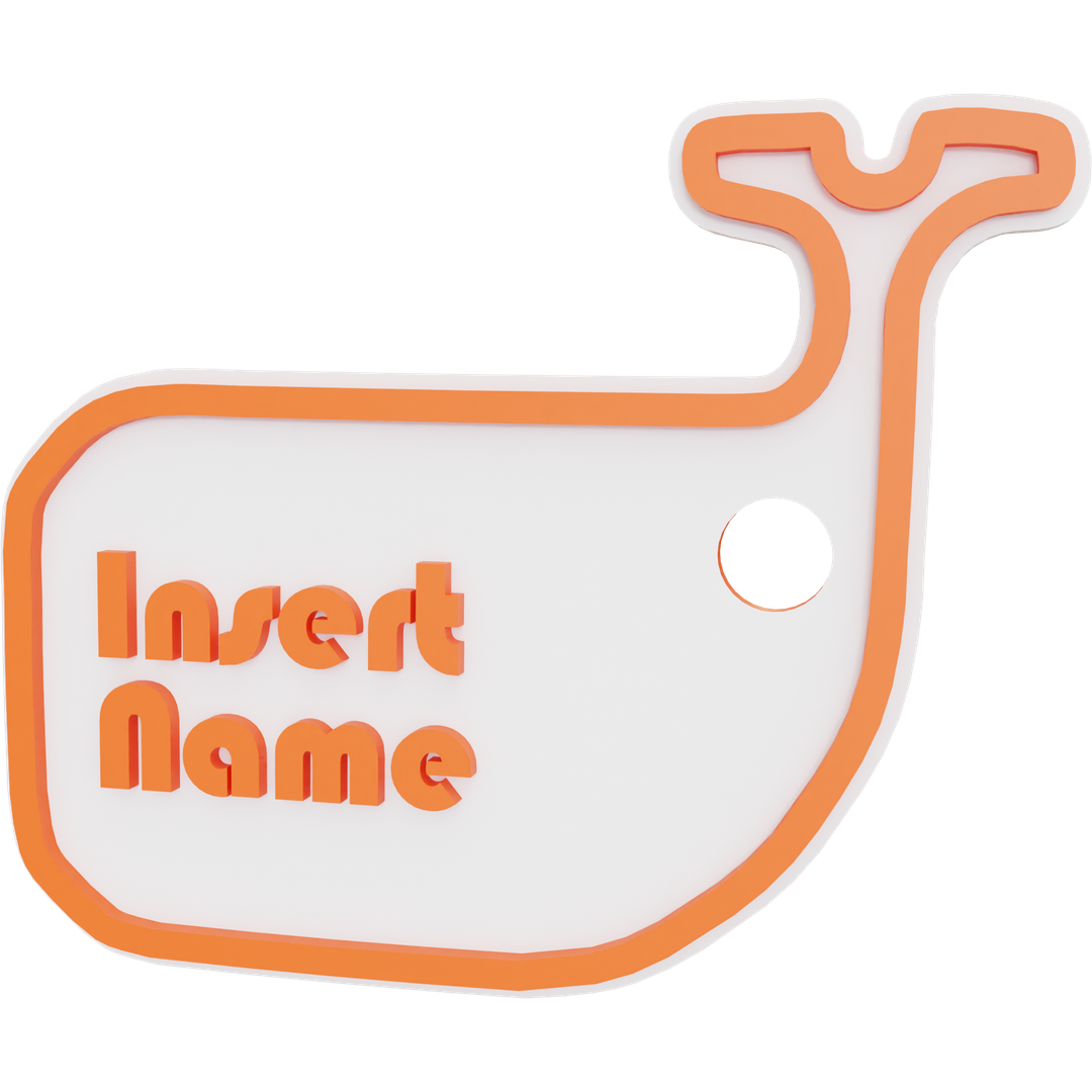 Whale Name Tag