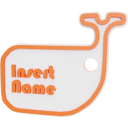Whale Name Tag