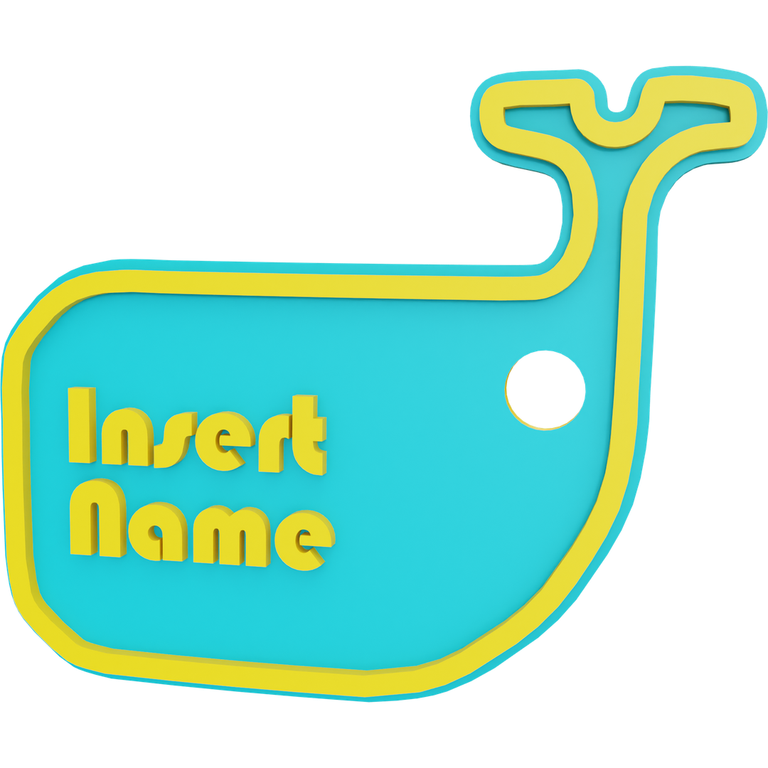 Whale Name Tag