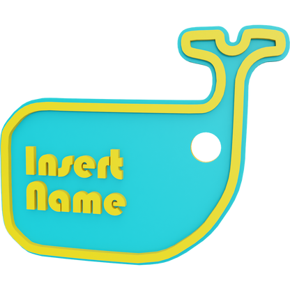 Whale Name Tag