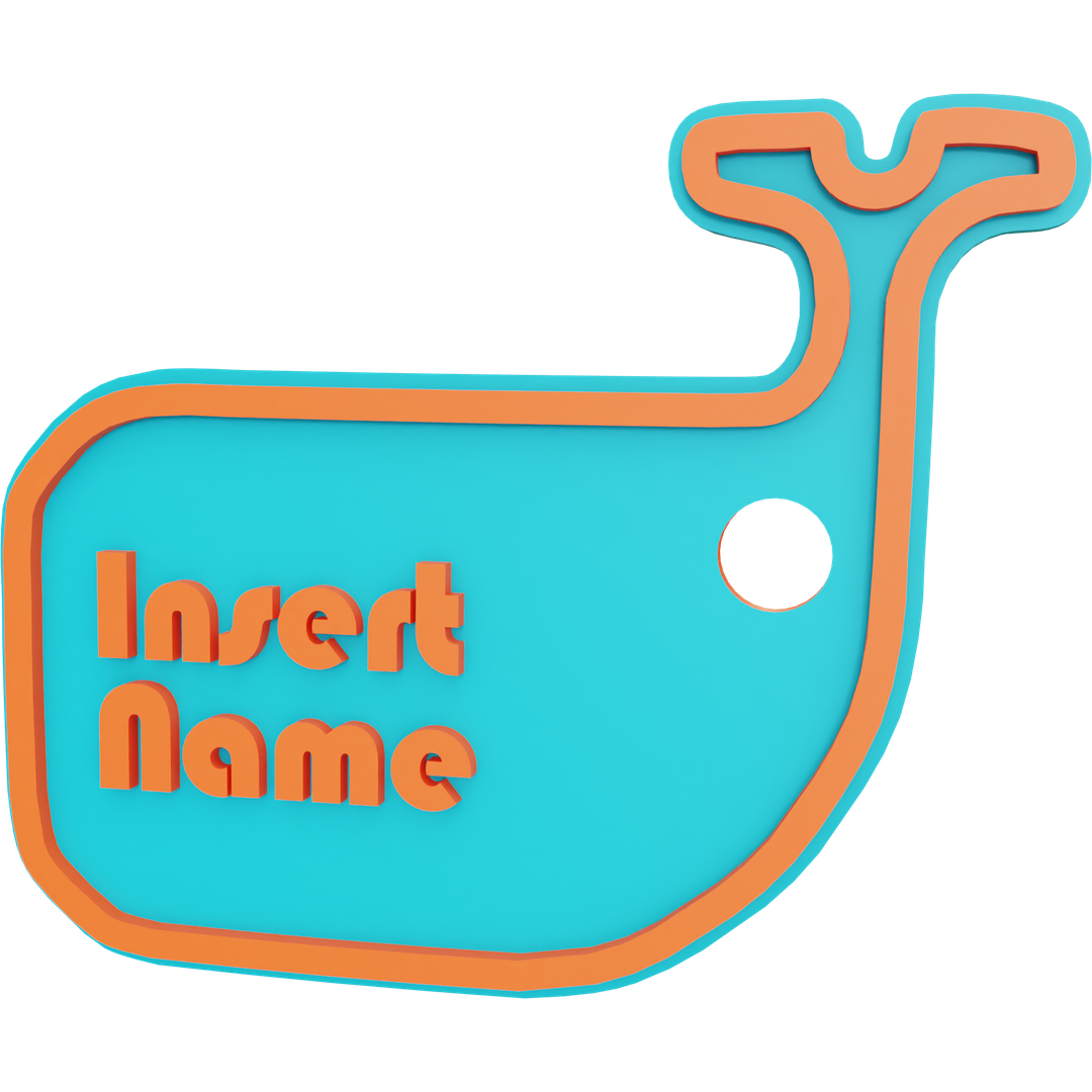 Whale Name Tag