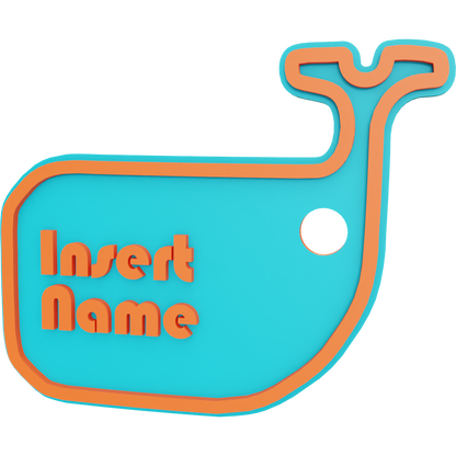 Whale Name Tag