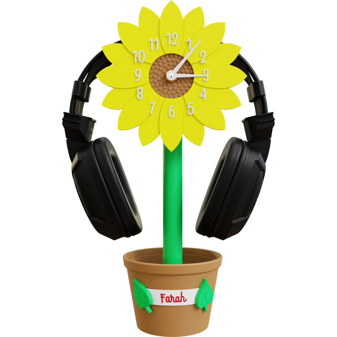 BloomTime Headphone & Clock Stand