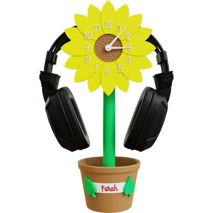 BloomTime Headphone & Clock Stand