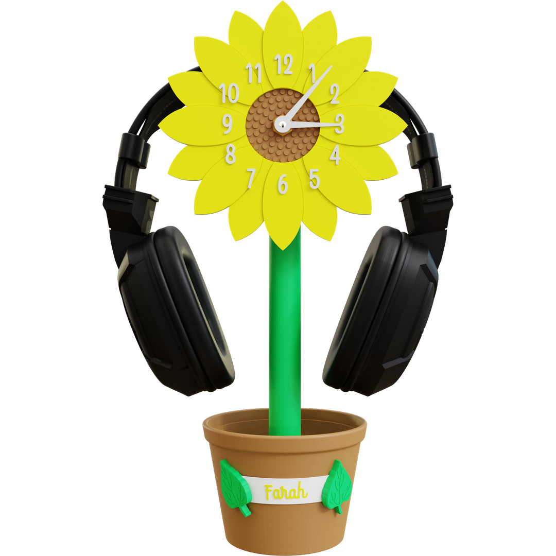 BloomTime Headphone & Clock Stand
