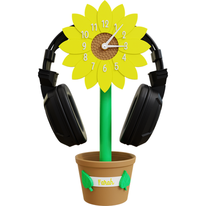 BloomTime Headphone & Clock Stand
