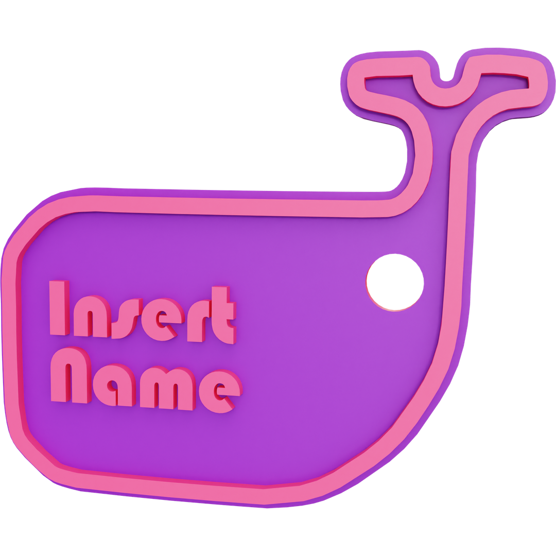 Whale Name Tag