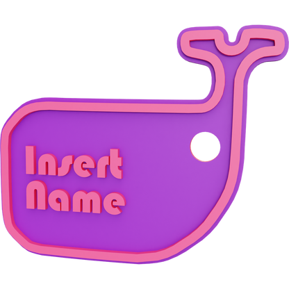 Whale Name Tag