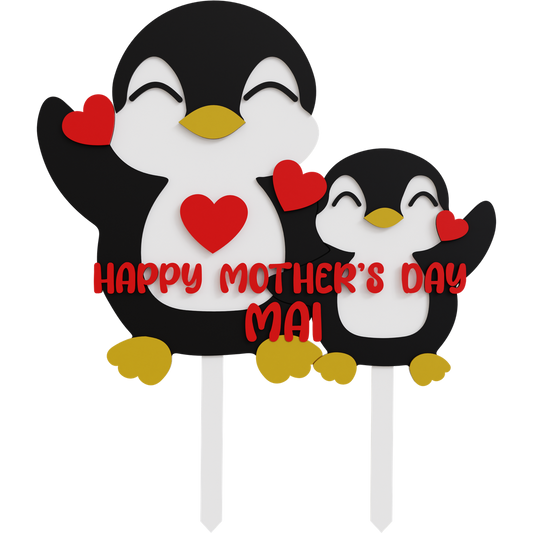 Penguin Heart Topper