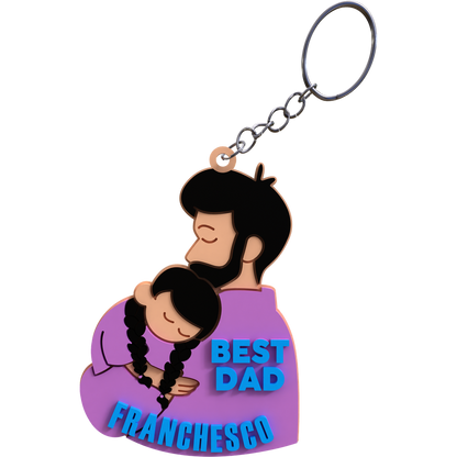 Dad & Daughter Keychain