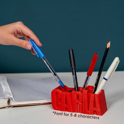 3D Desk Name Tag Pen Holder