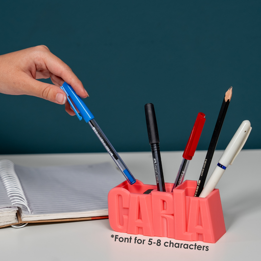 3D Desk Name Tag Pen Holder