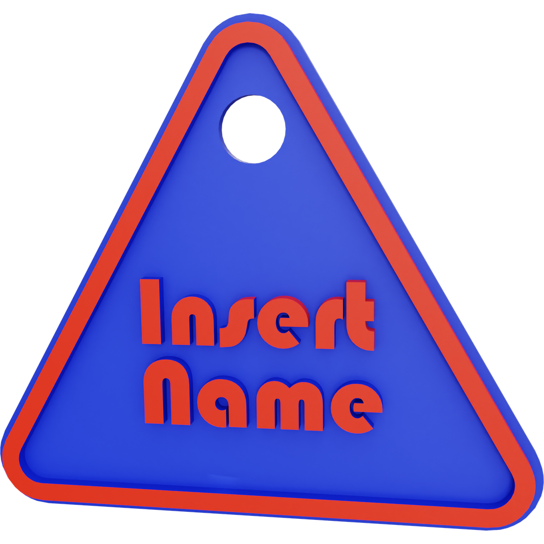 Triangle Name Tag