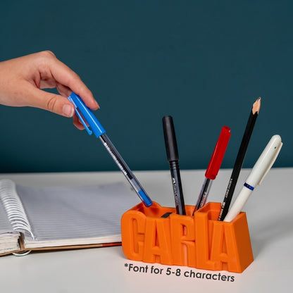 3D Desk Name Tag Pen Holder