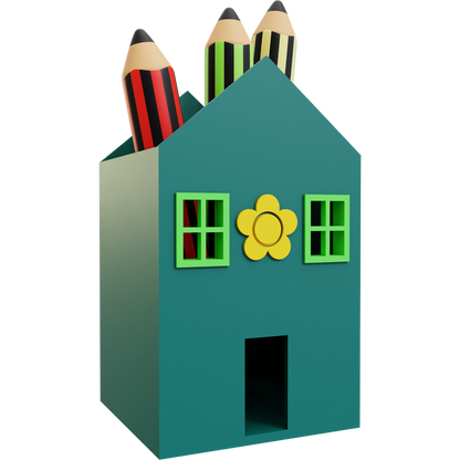 House Pencil Holder 01