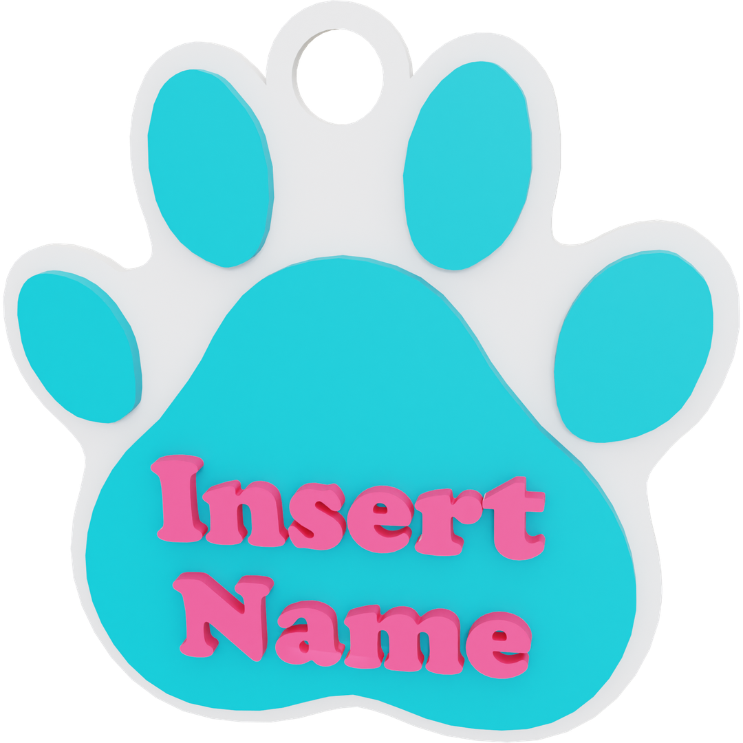 Paw Name Tag