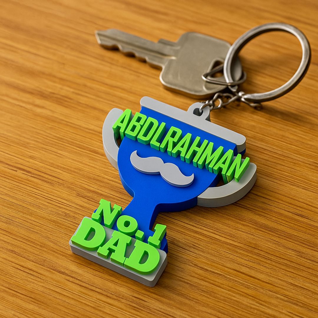 No.1 Dad Cup Keychain