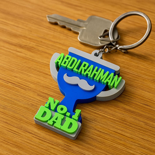 No.1 Dad Cup Keychain