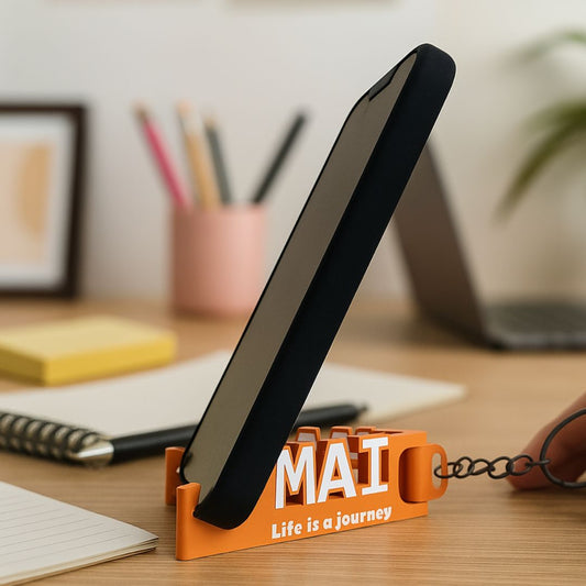 MemoStand Keychain for Small Names - Thick Phones