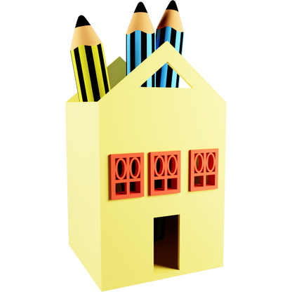 House Pencil Holder 03