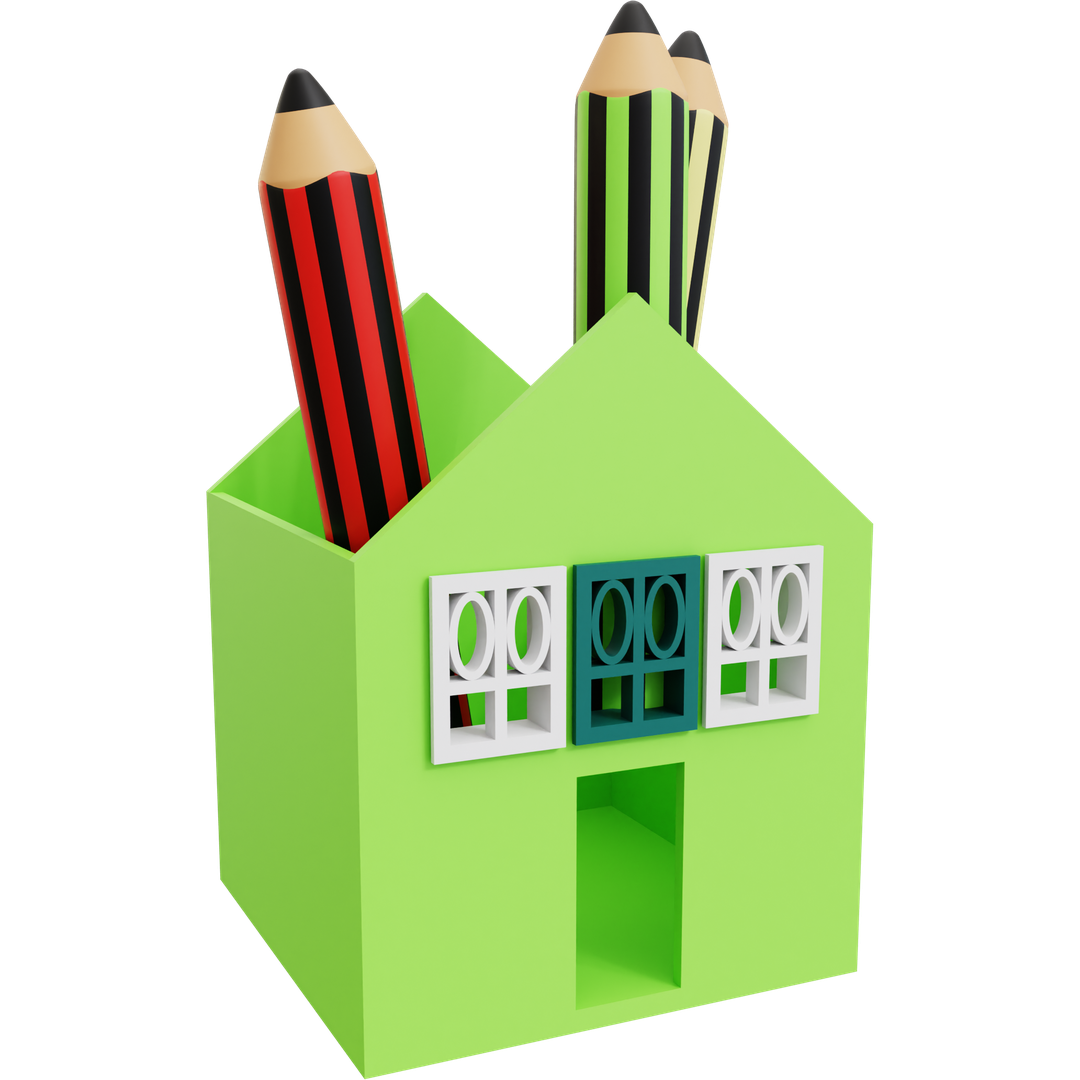 House Pencil Holder 04