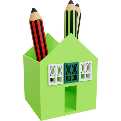 House Pencil Holder 04