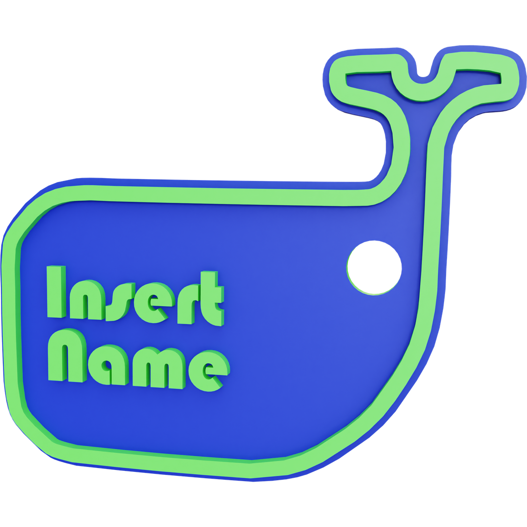 Whale Name Tag