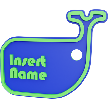 Whale Name Tag