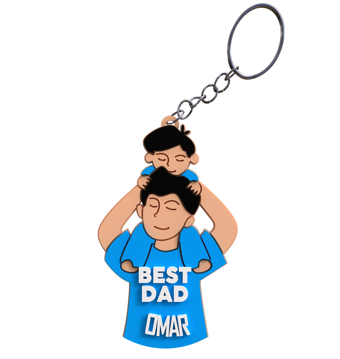Dad & Son Keychain