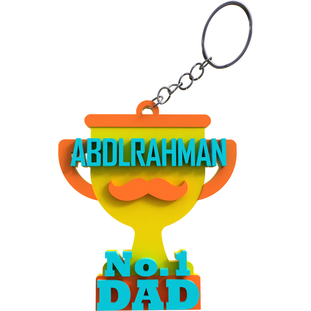 No.1 Dad Cup Keychain