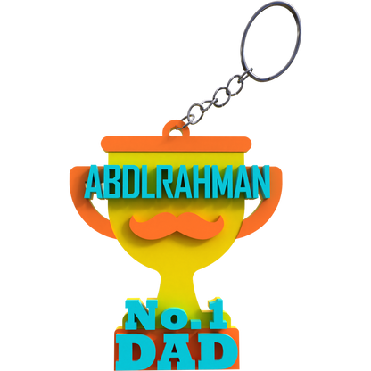 No.1 Dad Cup Keychain