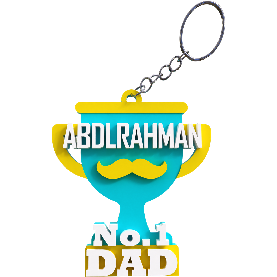 No.1 Dad Cup Keychain